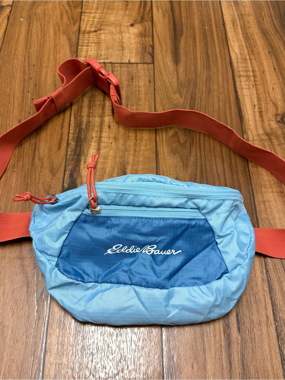 Eddie Bauer Waistpack Blue Stowaway Convertible Fanny Pack Travel Outdoor